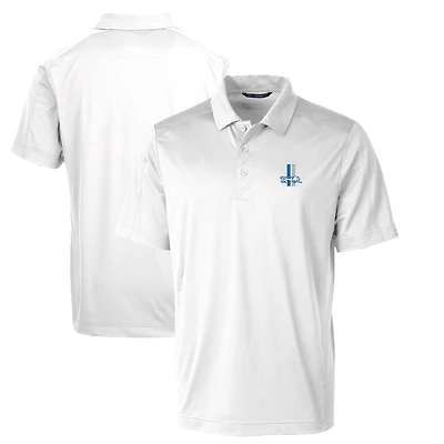 Men's Cutter & Buck White Detroit Lions Throwback Logo Big & Tall Prospect Textured Stretch Polo