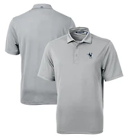 Men's Cutter & Buck Gray Indianapolis Colts Throwback Logo Virtue Eco Pique Recycled Big & Tall Polo