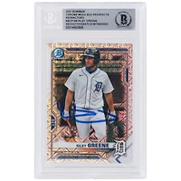 Riley Greene Detroit Tigers Autographed 2021 Bowman Chrome Prospects Mega Box Refractors #BCP-188 Beckett Fanatics Witnessed Authenticated Card