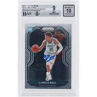 LaMelo Ball Charlotte Hornets Autographed 2020-21 Panini Prizm #278 Beckett Fanatics Witnessed Authenticated 9/10 Rookie Card