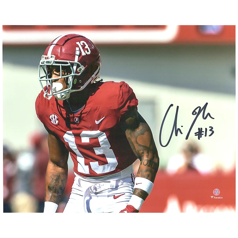 Malachi Moore Alabama Crimson Tide Autographed 8" x 10" Defensive Stance Photograph