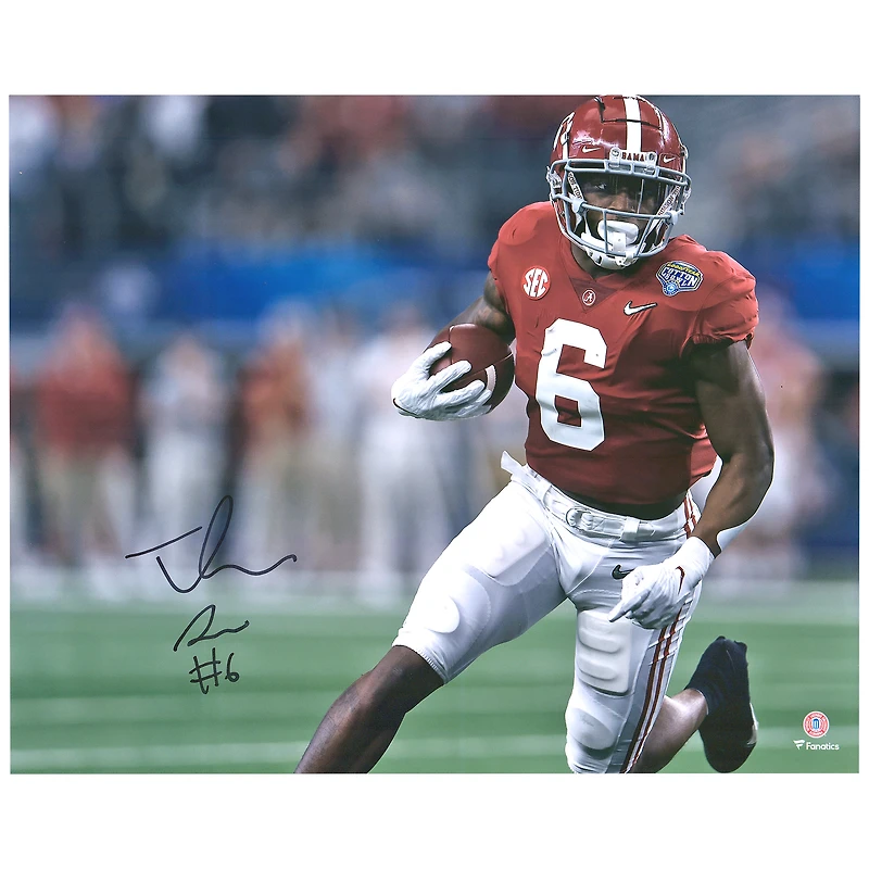 Trey Sanders Alabama Crimson Tide Autographed 16" x 20" Running Photograph