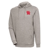 Men's Antigua Oatmeal Houston Cougars Action Pullover Hoodie