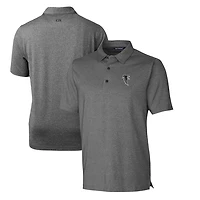 Men's Cutter & Buck Heather Charcoal Atlanta Falcons Throwback Logo Forge Heathered Stretch Polo
