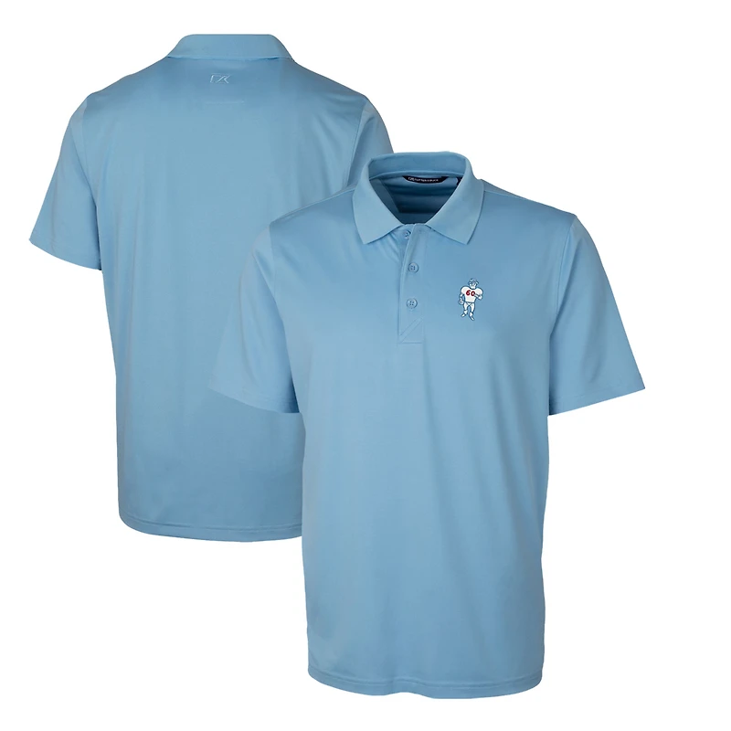 Men's Cutter & Buck Light Blue Houston Texans Throwback Logo Forge Stretch Polo