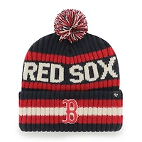 Boston Red Sox '47 Primary Team Logo Bering Pom Top Cuff Knit Hat – Navy