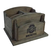 Imperial Ohio State Buckeyes Rustic Desk Organizer