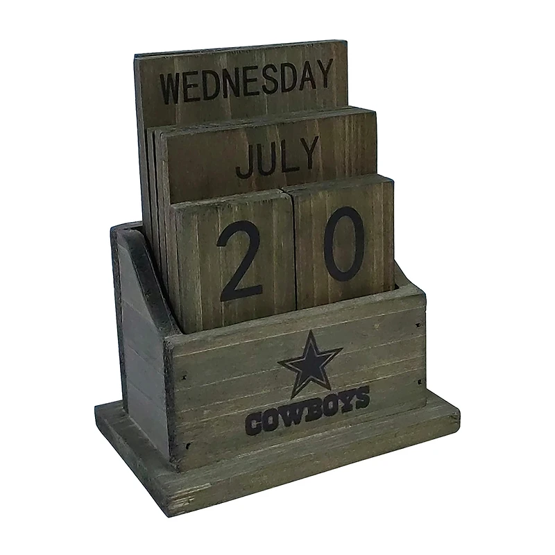Imperial Dallas Cowboys Team Logo Wood Block Calendar
