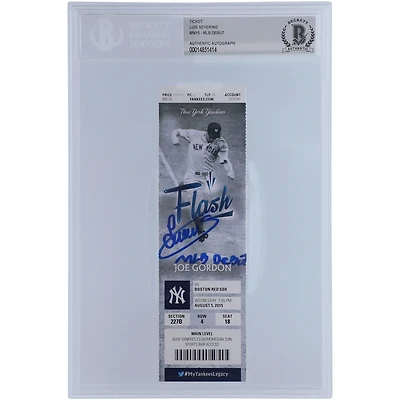 Luis Severino New York Yankees Autographed Joe Gordon Ticket from August 5 2015 with "MLB Debut" Inscription - BAS Authenticated