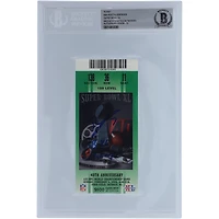 Ben Roethlisberger Pittsburgh Steelers Autographed Green Ticket from Super XL with "SB XL Champs" Inscription - BAS Authenticated Graded 10