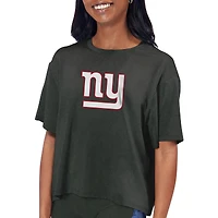 Women's Certo Charcoal New York Giants Cropped T-Shirt