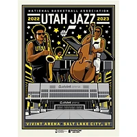 Phenom Gallery Utah Jazz 18" x 24" Uniform Band Concept Serigraph Print