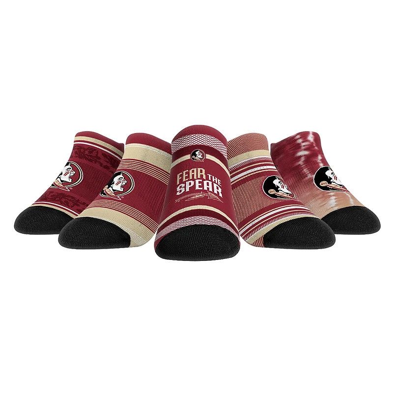 Unisex Rock Em Socks Florida State Seminoles Super Fan Five-Pack Low-Cut Socks Set