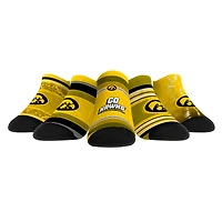 Unisex Rock Em Socks Iowa Hawkeyes Super Fan Five-Pack Low-Cut Socks Set