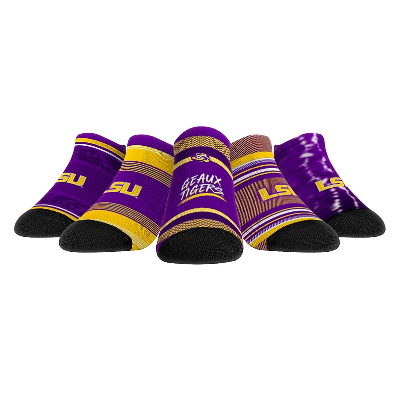 Unisex Rock Em Socks LSU Tigers Super Fan Five-Pack Low-Cut Socks Set