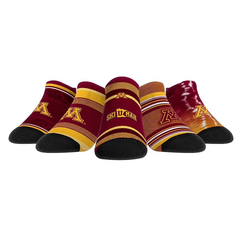 Unisex Rock Em Socks Minnesota Golden Gophers Super Fan Five-Pack Low-Cut Socks Set