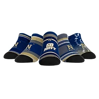 Unisex Rock Em Socks Navy Midshipmen Super Fan Five-Pack Low-Cut Socks Set