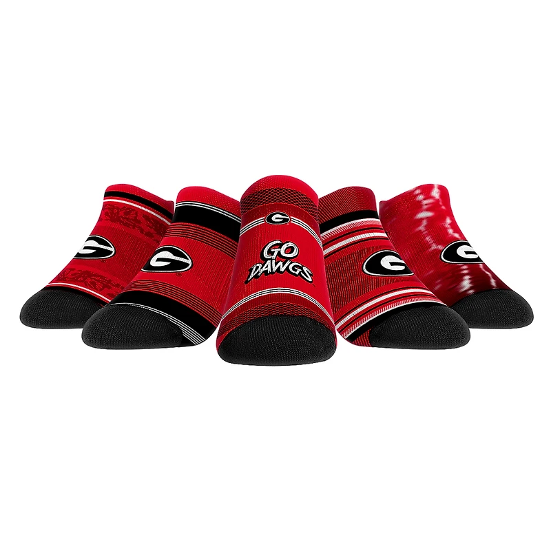 Unisex Rock Em Socks Georgia Bulldogs Super Fan Five-Pack Low-Cut Socks Set