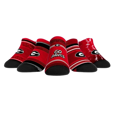 Unisex Rock Em Socks Georgia Bulldogs Super Fan Five-Pack Low-Cut Socks Set
