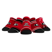 Unisex Rock Em Socks Georgia Bulldogs Super Fan Five-Pack Low-Cut Socks Set