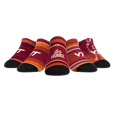Unisex Rock Em Socks Virginia Tech Hokies Super Fan Five-Pack Low-Cut Socks Set
