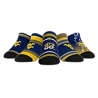 Unisex Rock Em Socks West Virginia Mountaineers Super Fan Five-Pack Low-Cut Socks Set