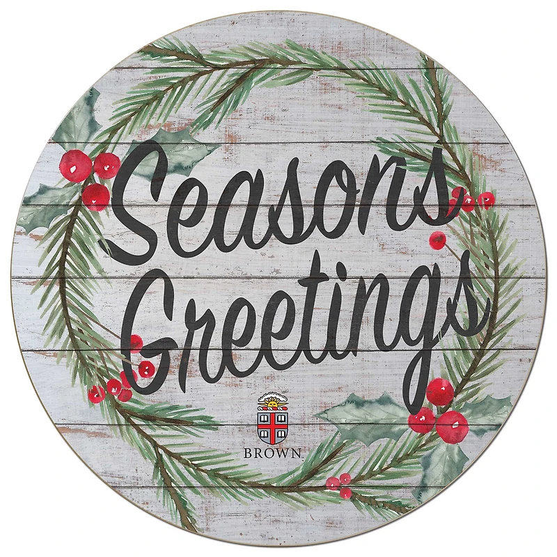 Brown Bears 20'' x 20'' Season's Greetings Circle