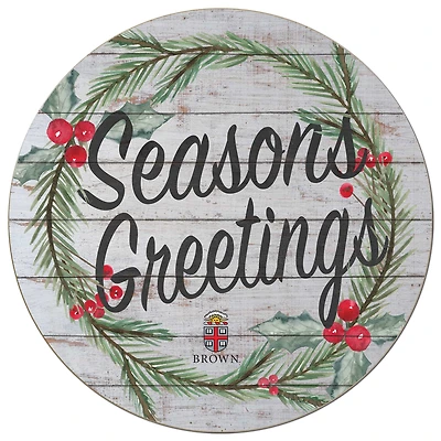 Brown Bears 20'' x 20'' Season's Greetings Circle
