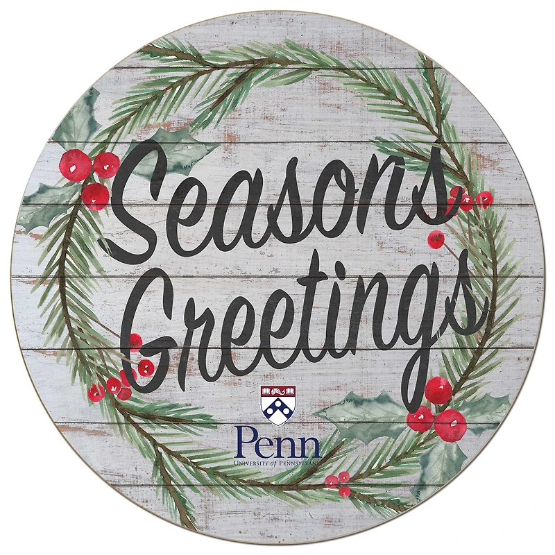 Pennsylvania Quakers 20'' x 20'' Season's Greetings Circle