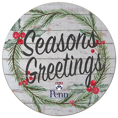 Pennsylvania Quakers 20'' x 20'' Season's Greetings Circle