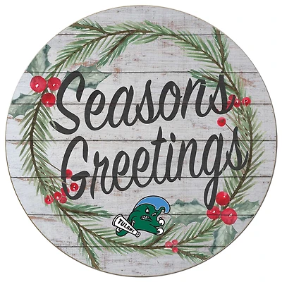 Tulane Green Wave 20'' x 20'' Season's Greetings Circle