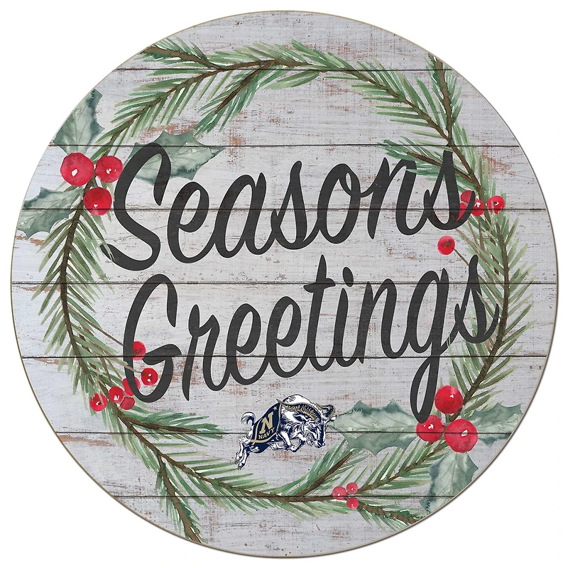 Navy Midshipmen 20'' x 20'' Season's Greetings Circle