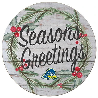Delaware Fightin' Blue Hens 20'' x 20'' Season's Greetings Circle