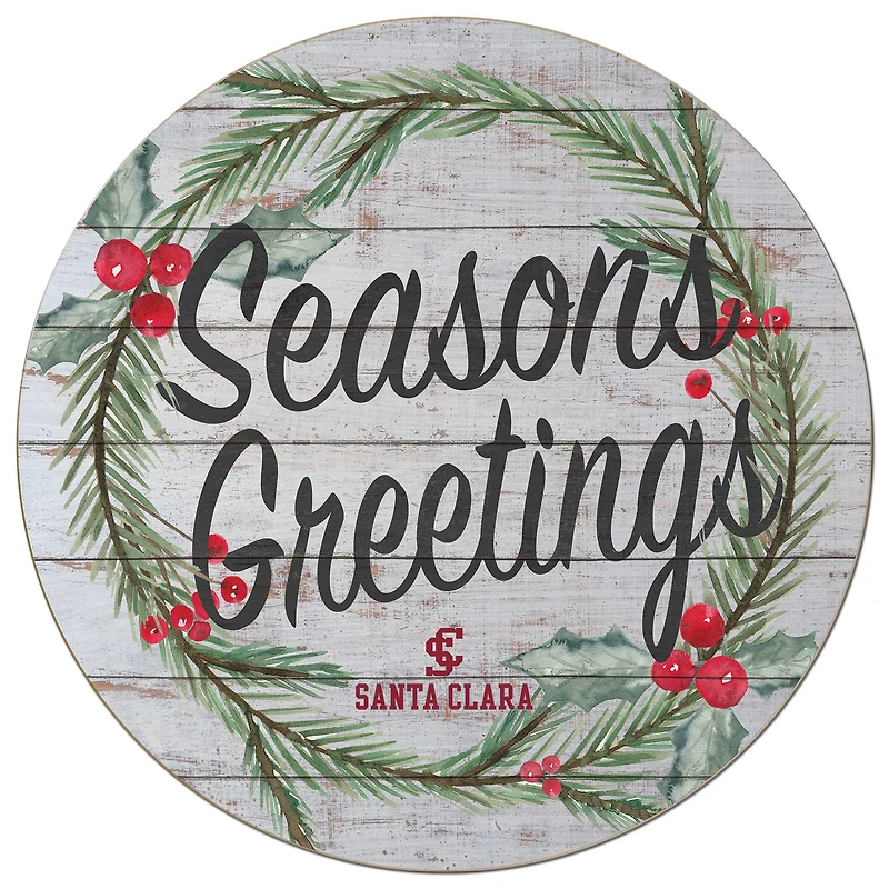 Santa Clara Broncos 20'' x 20'' Season's Greetings Circle