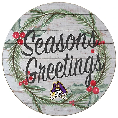 ECU Pirates 20'' x 20'' Season's Greetings Circle