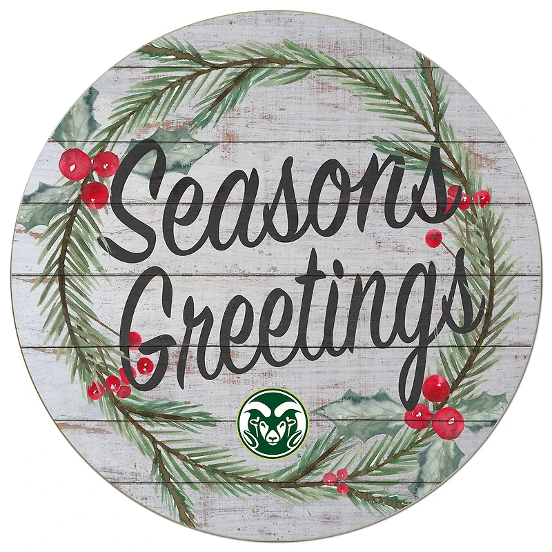 Colorado State Rams 20'' x 20'' Season's Greetings Circle