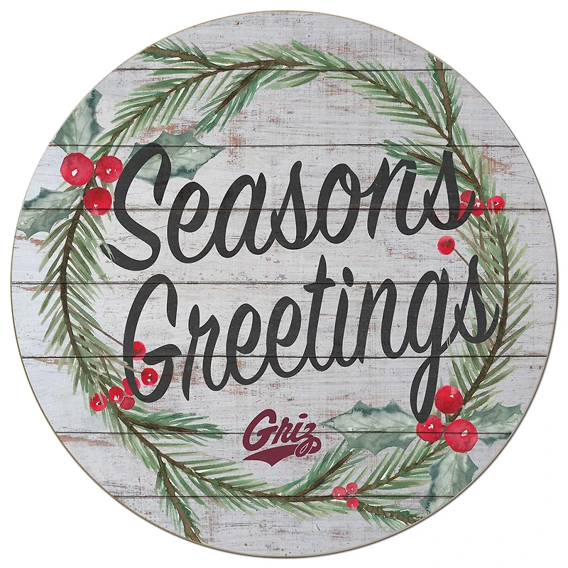 Montana Grizzlies 20'' x 20'' Season's Greetings Circle