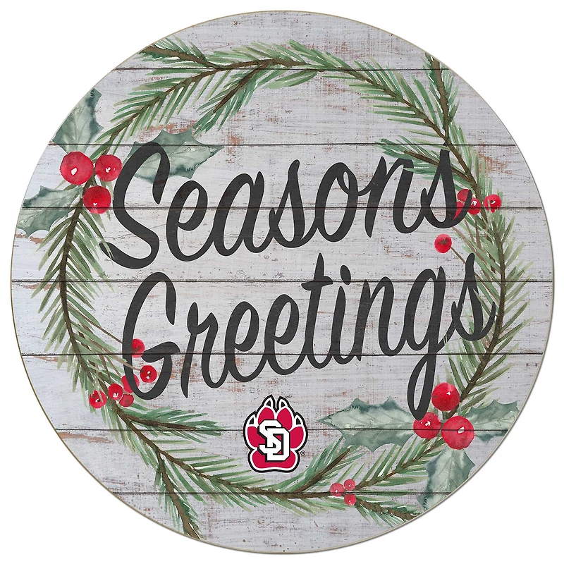 South Dakota Coyotes 20'' x 20'' Season's Greetings Circle