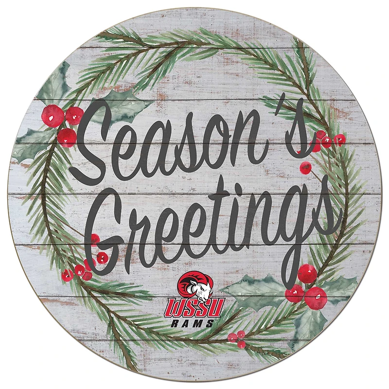 Winston-Salem State Rams 20'' x 20'' Season's Greetings Circle