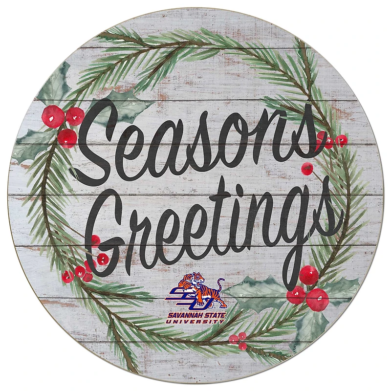Savannah State Tigers 20'' x 20'' Season's Greetings Circle
