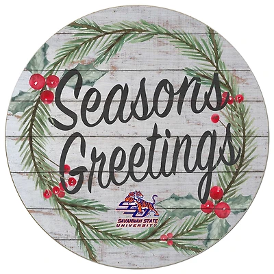 Savannah State Tigers 20'' x 20'' Season's Greetings Circle