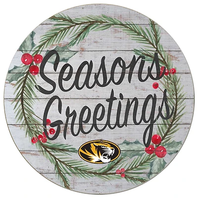 Missouri Tigers 20'' x 20'' Season's Greetings Circle