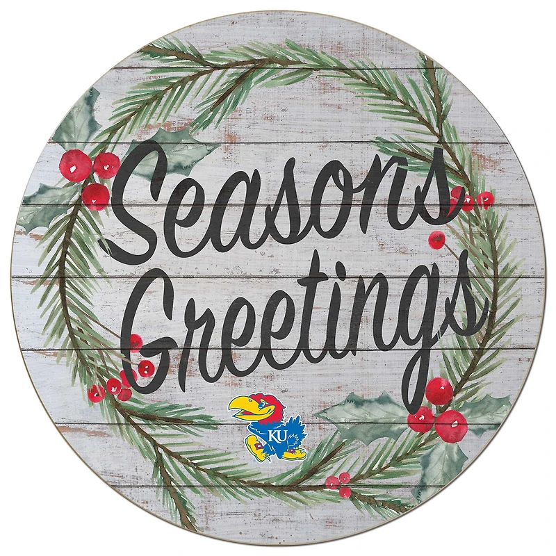 Kansas Jayhawks 20'' x 20'' Season's Greetings Circle