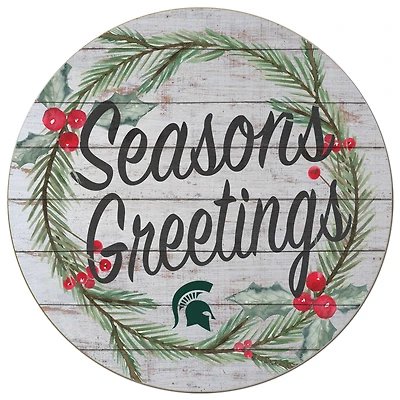 Michigan State Spartans 20'' x 20'' Season's Greetings Circle