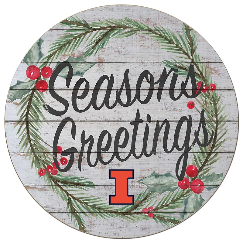 Illinois Fighting Illini 20'' x 20'' Season's Greetings Circle