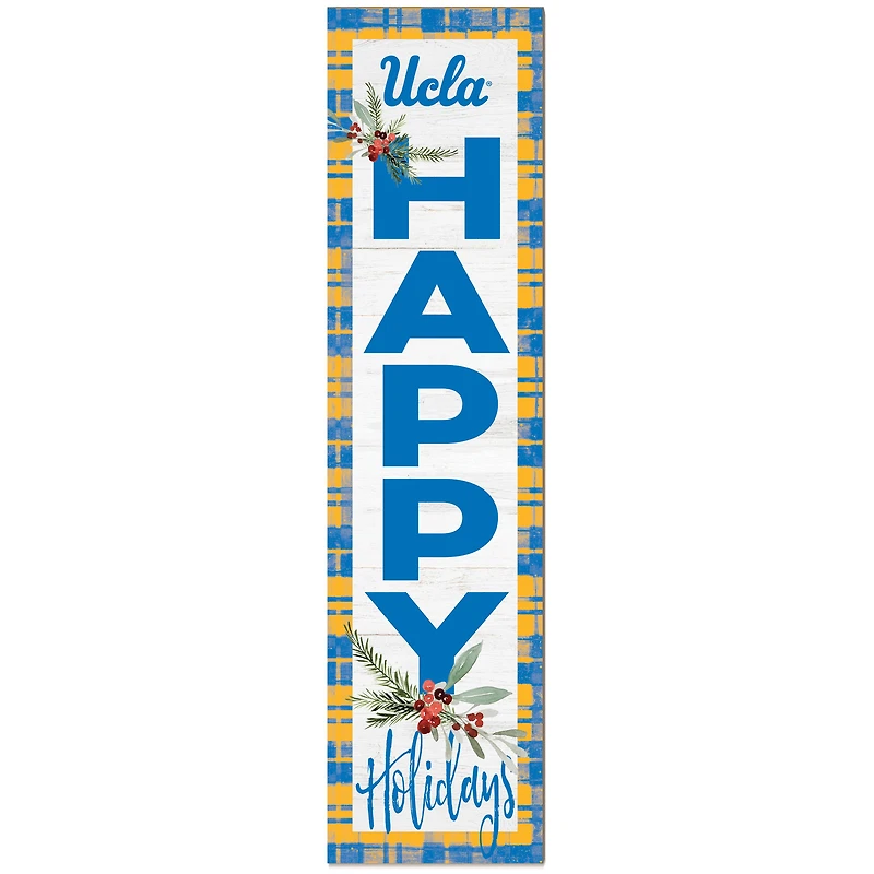 UCLA Bruins 12'' x 48'' Happy Holidays Outdoor Leaner