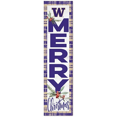 Washington Huskies 12'' x 48'' Outdoor Christmas Leaner
