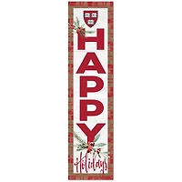 Harvard Crimson 12'' x 48'' Happy Holidays Outdoor Leaner