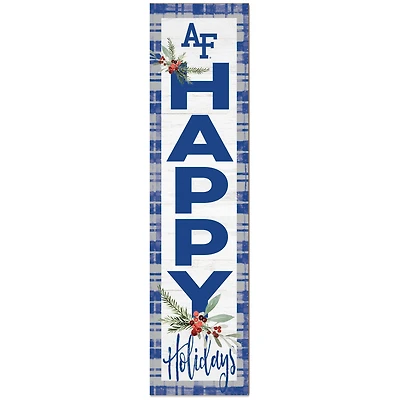 Air Force Falcons 12'' x 48'' Happy Holidays Outdoor Leaner