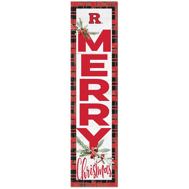 Rutgers Scarlet Knights 12'' x 48'' Outdoor Christmas Leaner